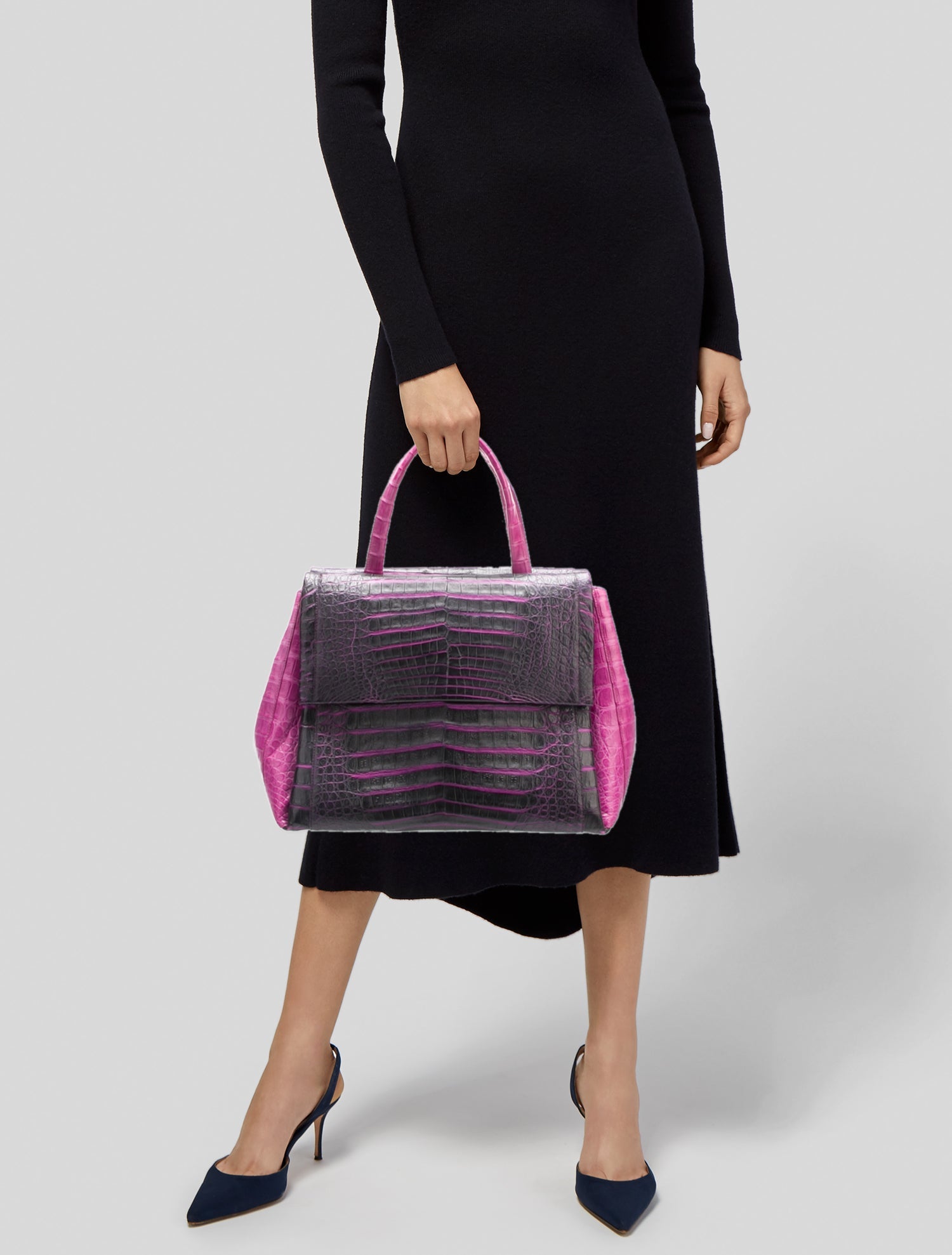 Nancy Gonzalez Crocodile Top Handle Bag