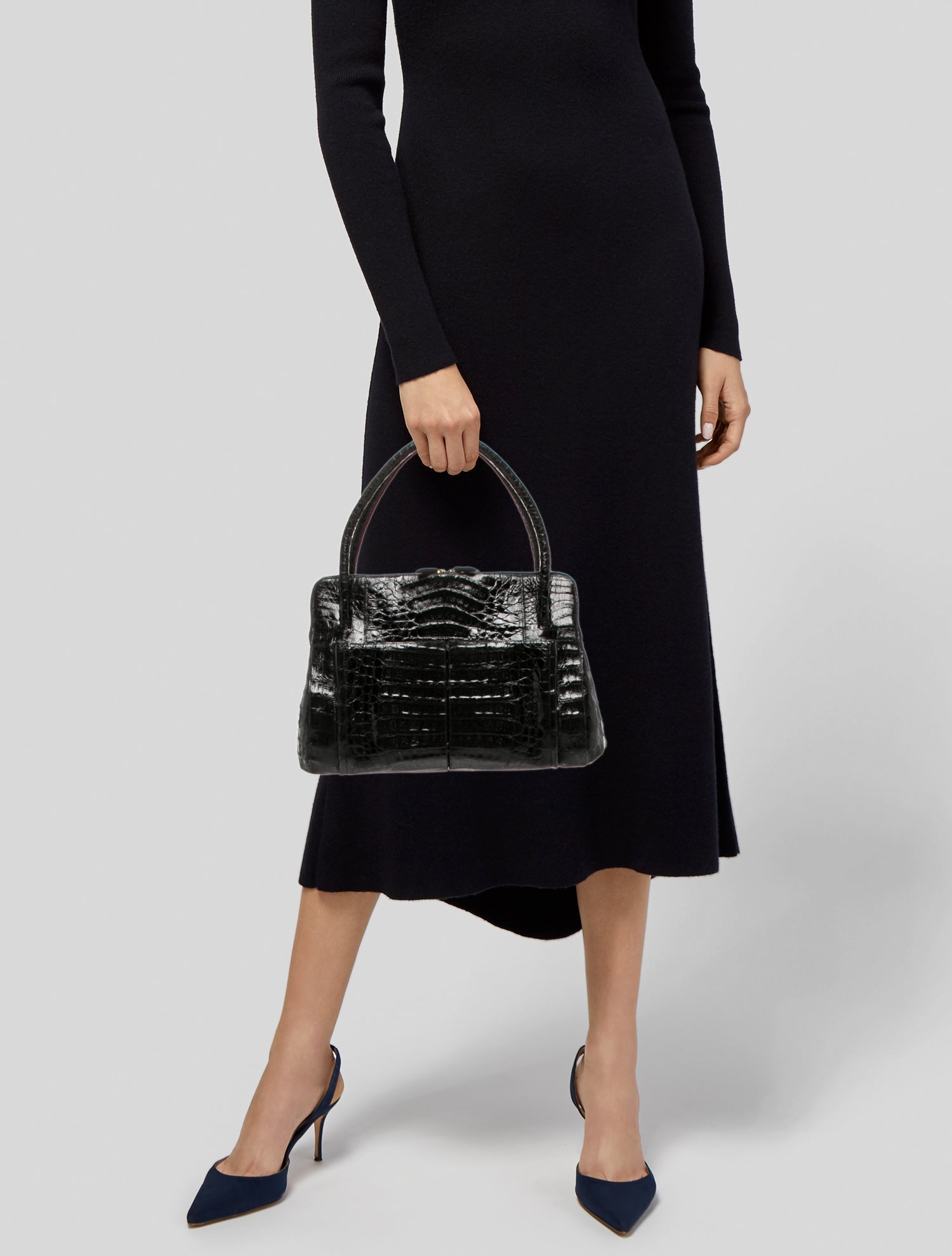 Nancy Gonzalez Alligator Shoulder Bag