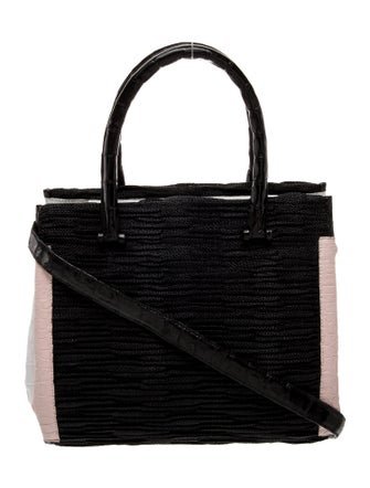 Nancy Gonzalez Tweed Top Handle Bag
