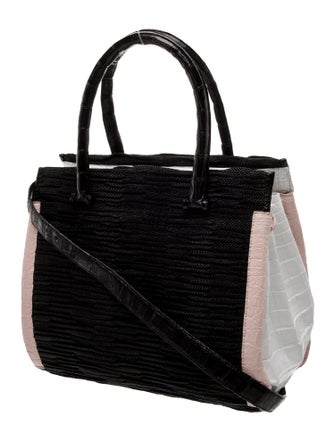 Nancy Gonzalez Tweed Top Handle Bag