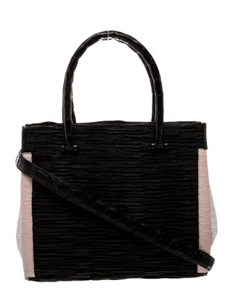 Nancy Gonzalez Tweed Top Handle Bag