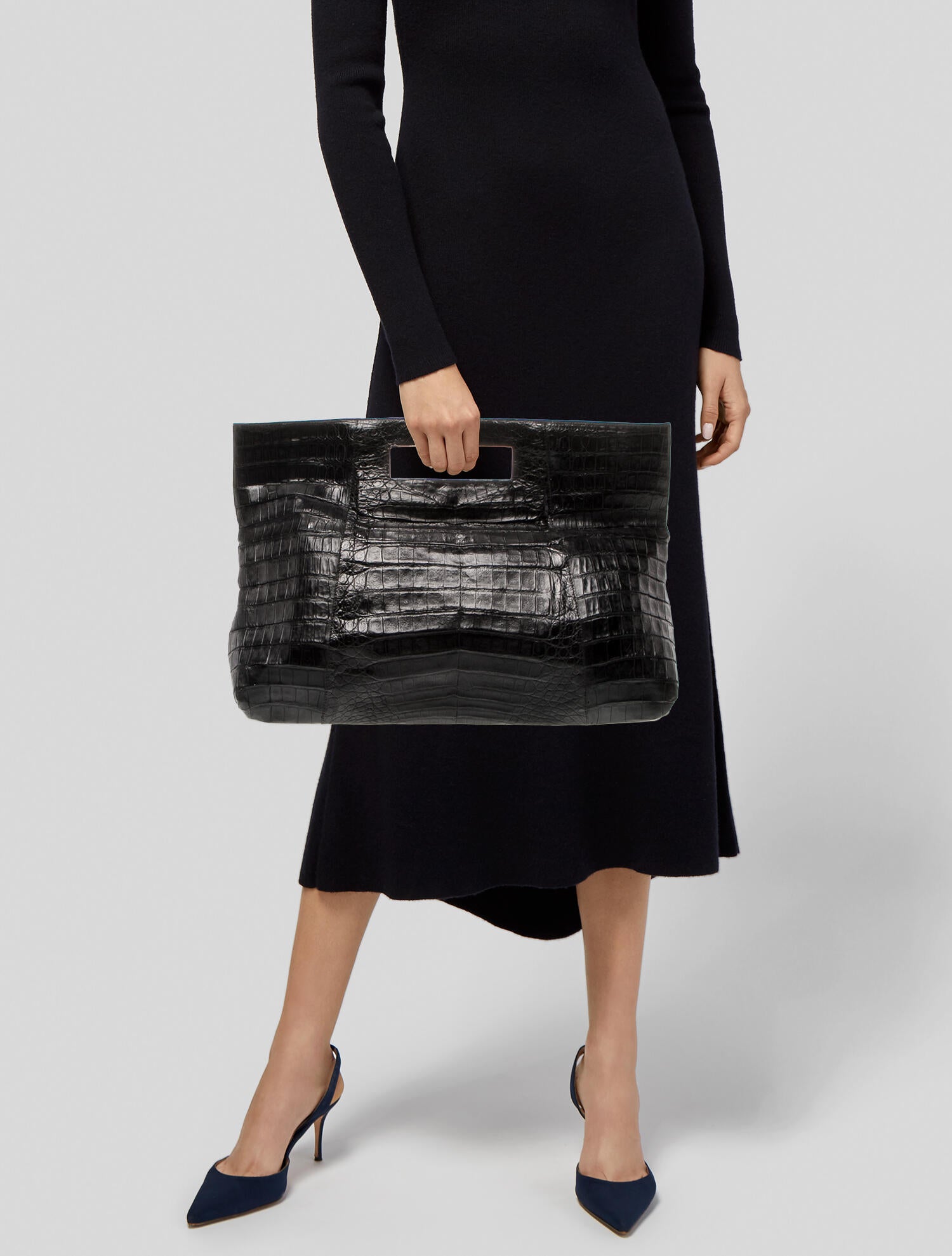 Nancy Gonzalez Caiman Top Handle Bag