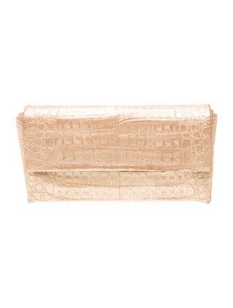 Nancy Gonzalez Embossed Leather Clutch