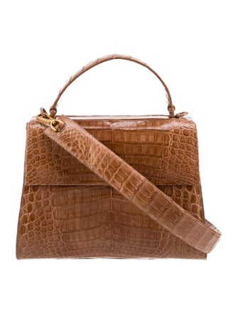 Nancy Gonzalez Crocodile Top Handle Bag