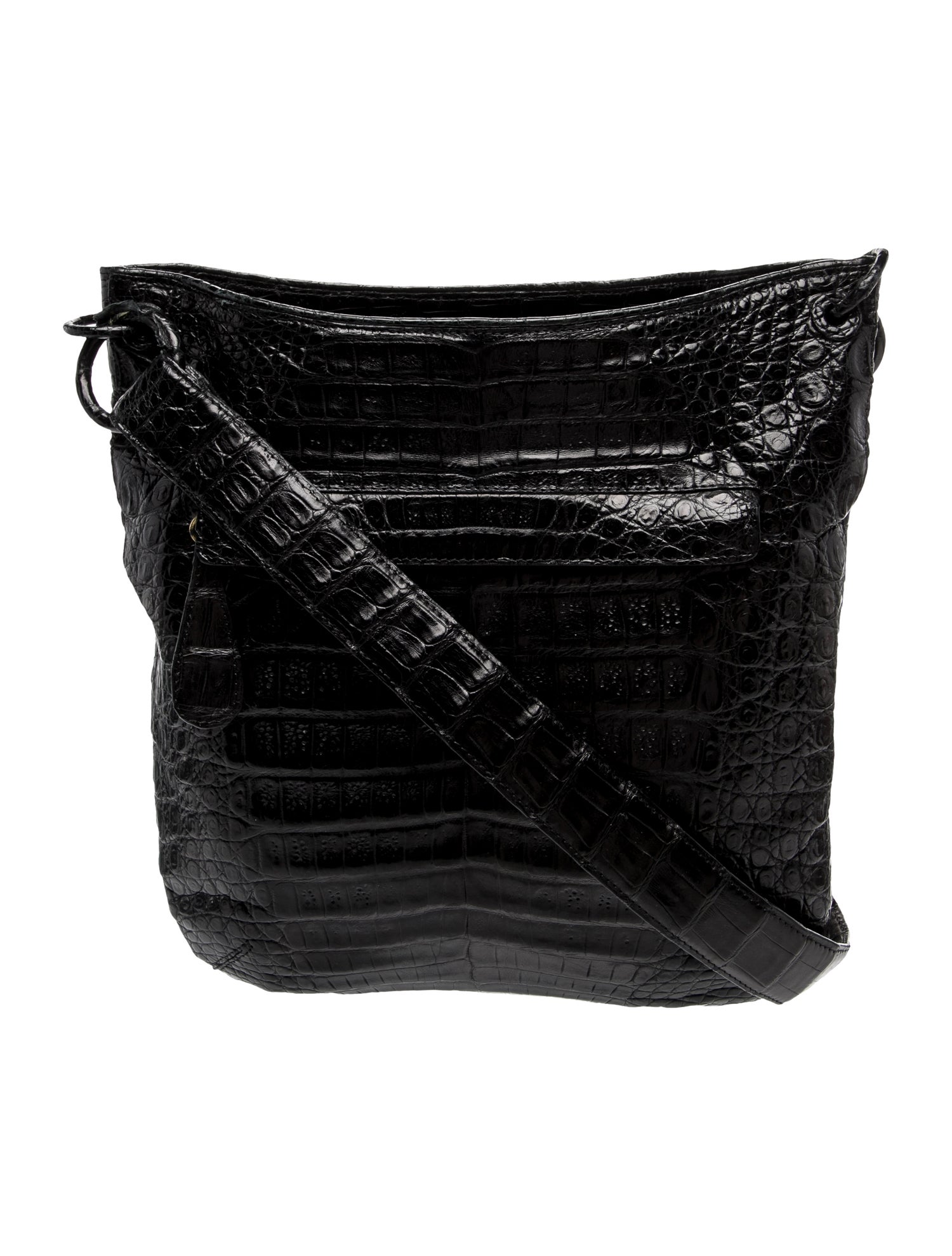 Nancy Gonzalez Embossed Leather Messenger Bag