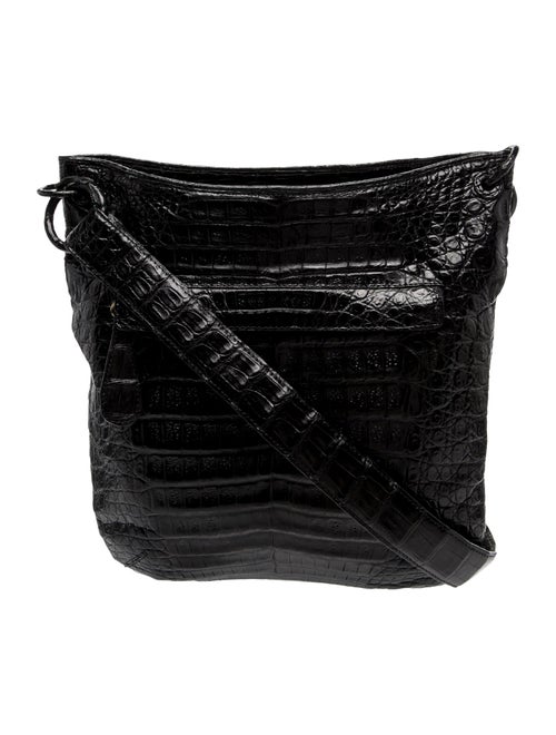 Nancy Gonzalez Embossed Leather Messenger Bag