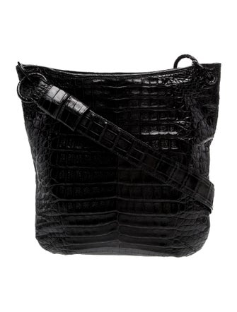 Nancy Gonzalez Embossed Leather Messenger Bag