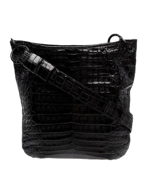 Nancy Gonzalez Embossed Leather Messenger Bag