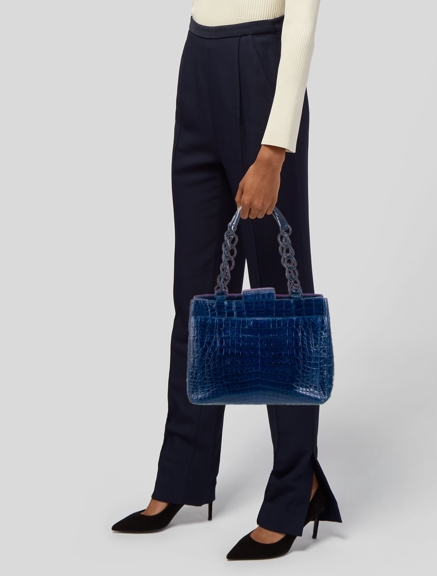 Nancy Gonzalez Alligator Shoulder Bag