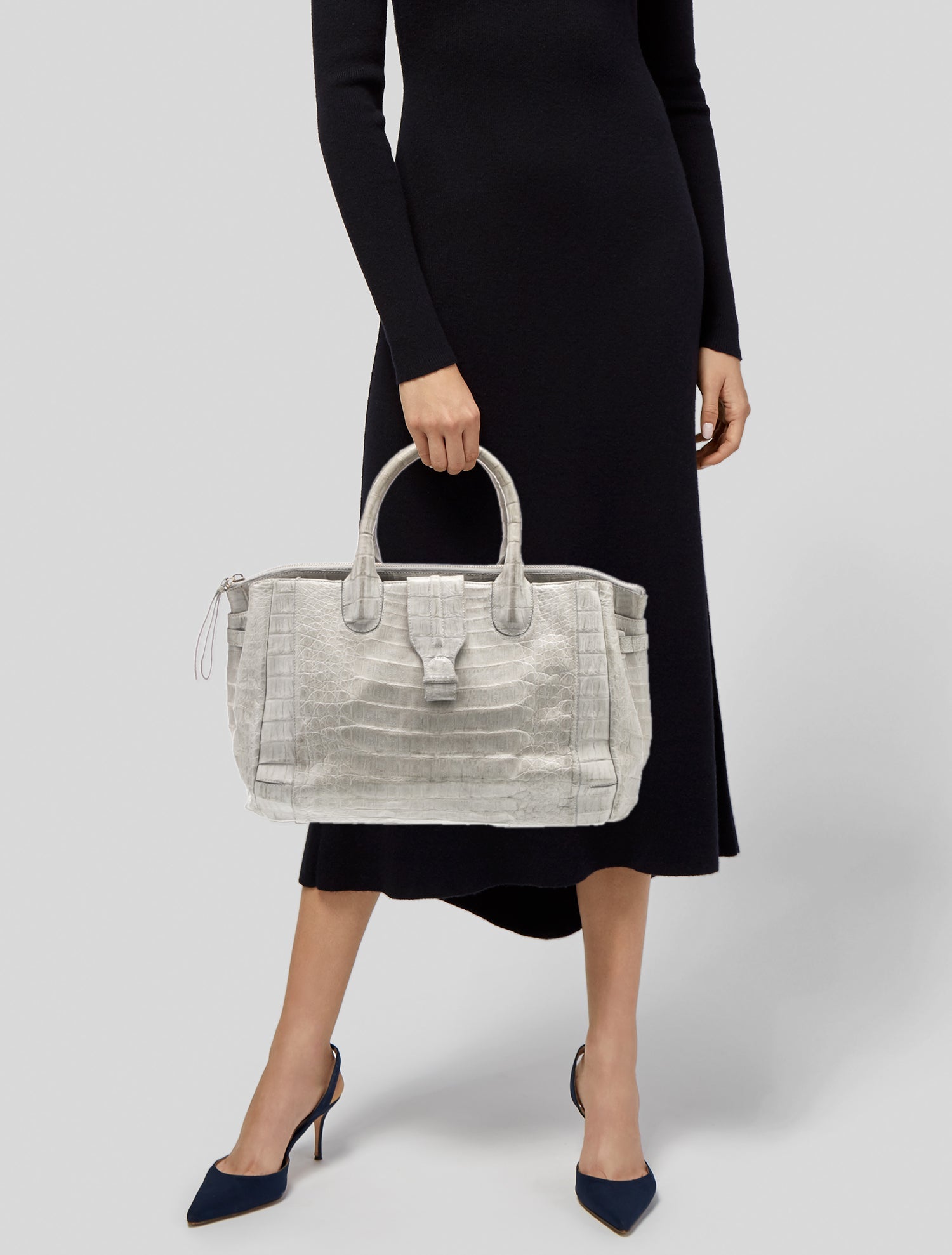 Nancy Gonzalez Crocodile Top Handle Bag