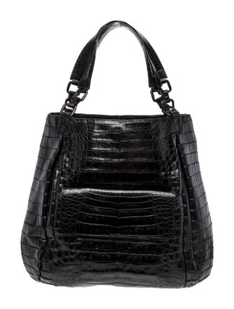 Nancy Gonzalez Embossed Leather Shoulder Bag