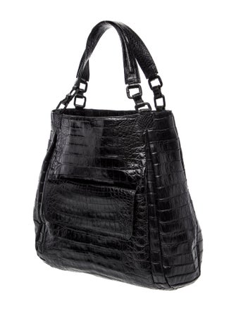 Nancy Gonzalez Embossed Leather Shoulder Bag