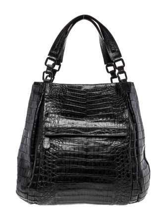 Nancy Gonzalez Embossed Leather Shoulder Bag