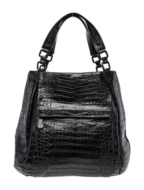 Nancy Gonzalez Embossed Leather Shoulder Bag