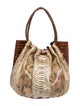 Nancy Gonzalez Embossed Leather Bucket Bag