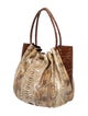 Nancy Gonzalez Embossed Leather Bucket Bag