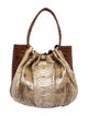 Nancy Gonzalez Embossed Leather Bucket Bag