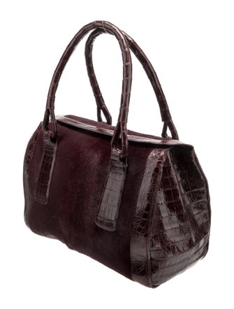 Nancy Gonzalez Crocodile Top Handle Bag