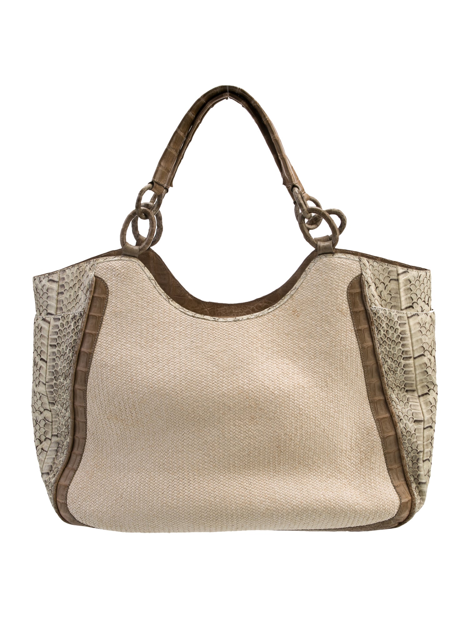 Nancy Gonzalez Rattan Shoulder Bag