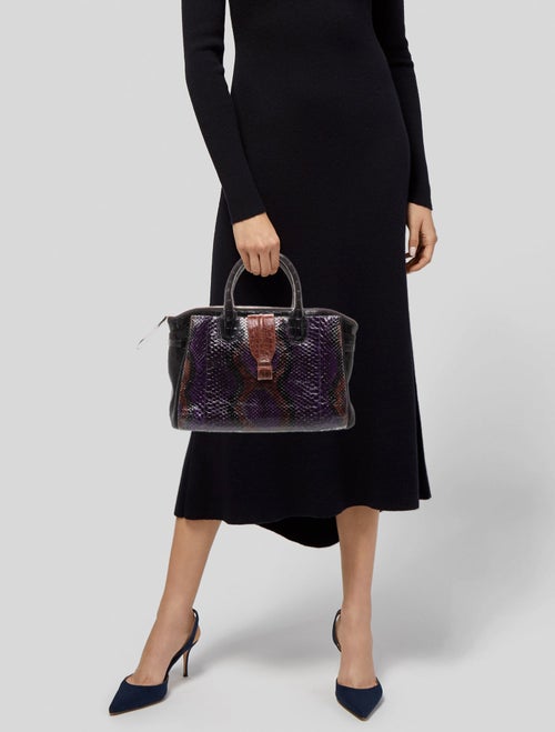 Nancy Gonzalez Snakeskin Top Handle Bag