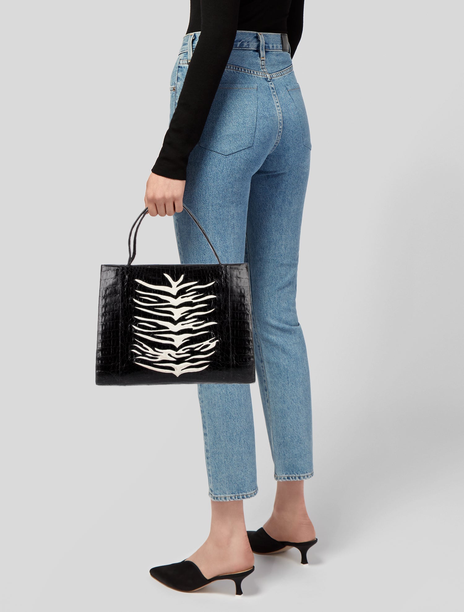 Nancy Gonzalez Crocodile Top Handle Bag