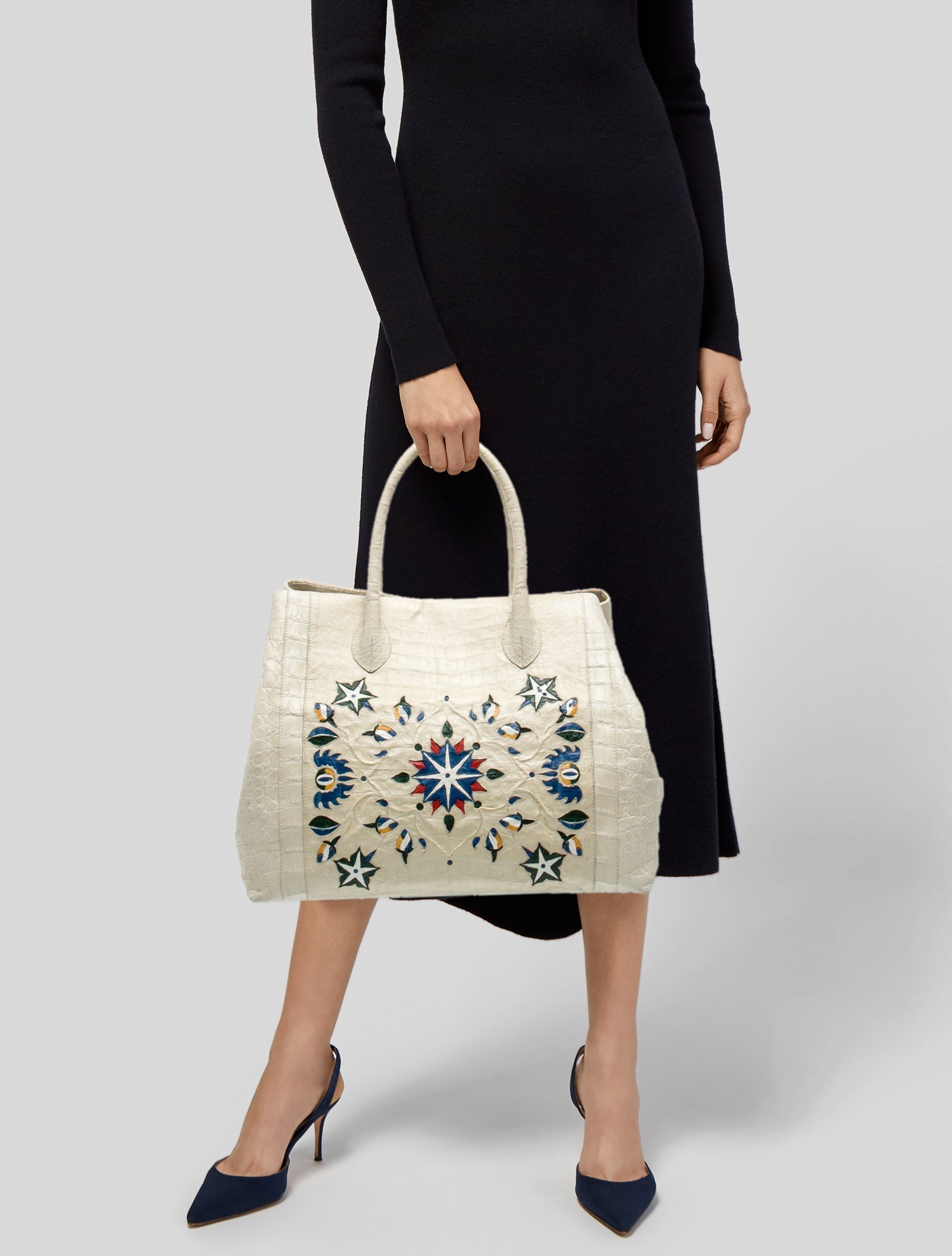 Nancy Gonzalez Crocodile Top Handle Bag