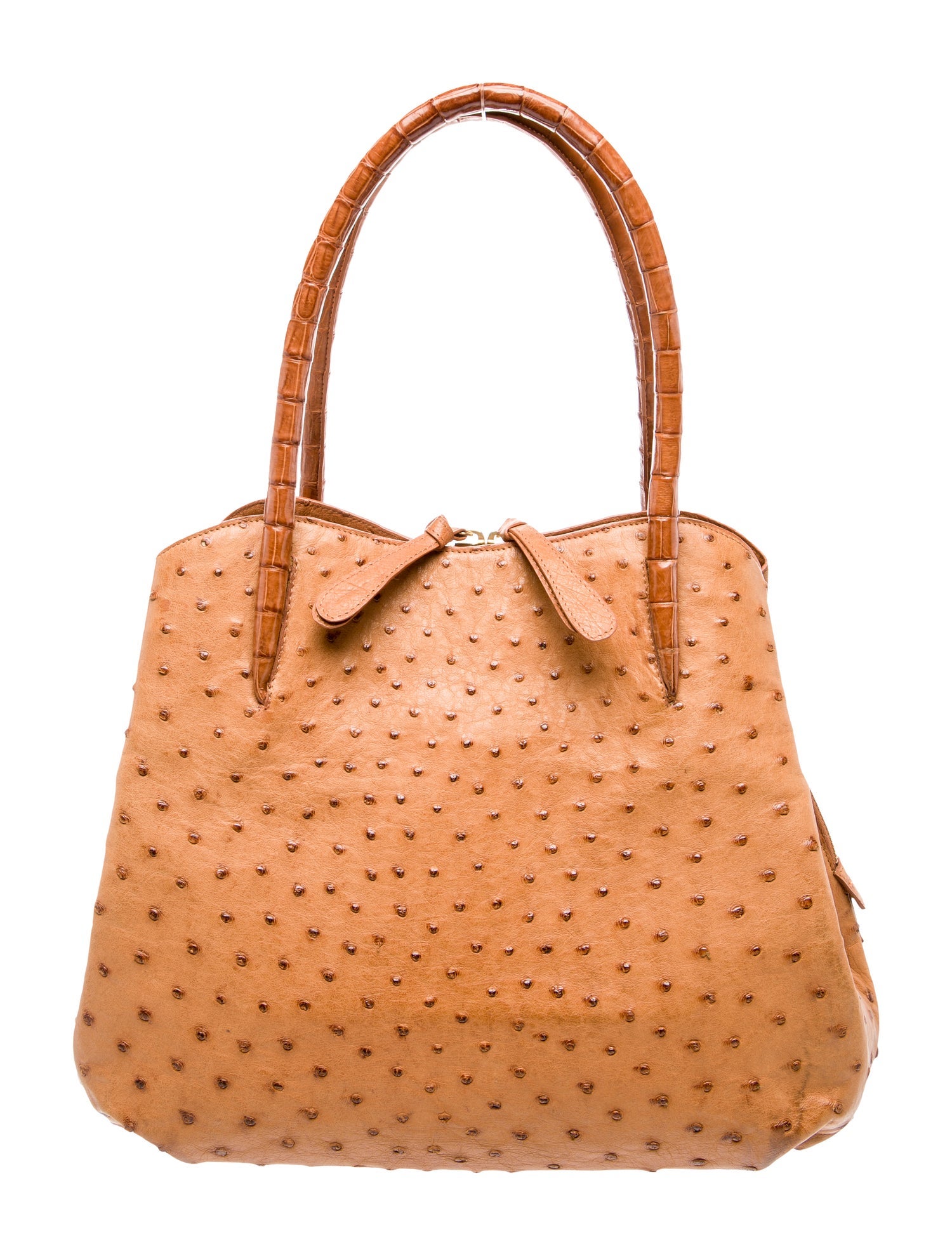 Nancy Gonzalez Ostrich Top Handle Bag