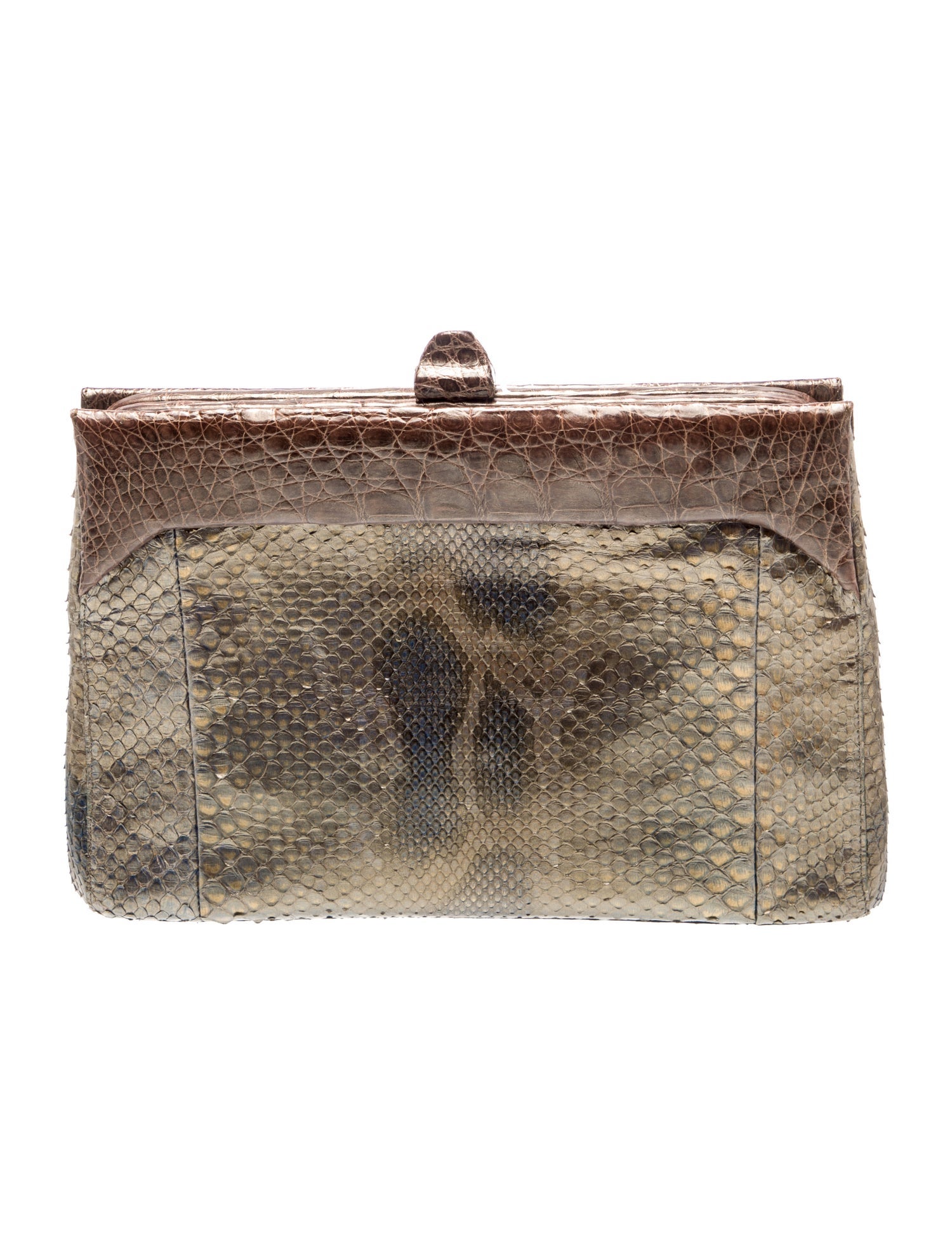Nancy Gonzalez Snakeskin Minaudière