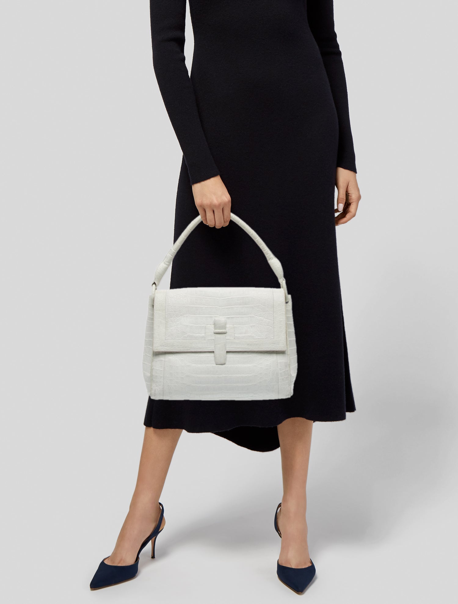 Nancy Gonzalez Crocodile Top Handle Bag