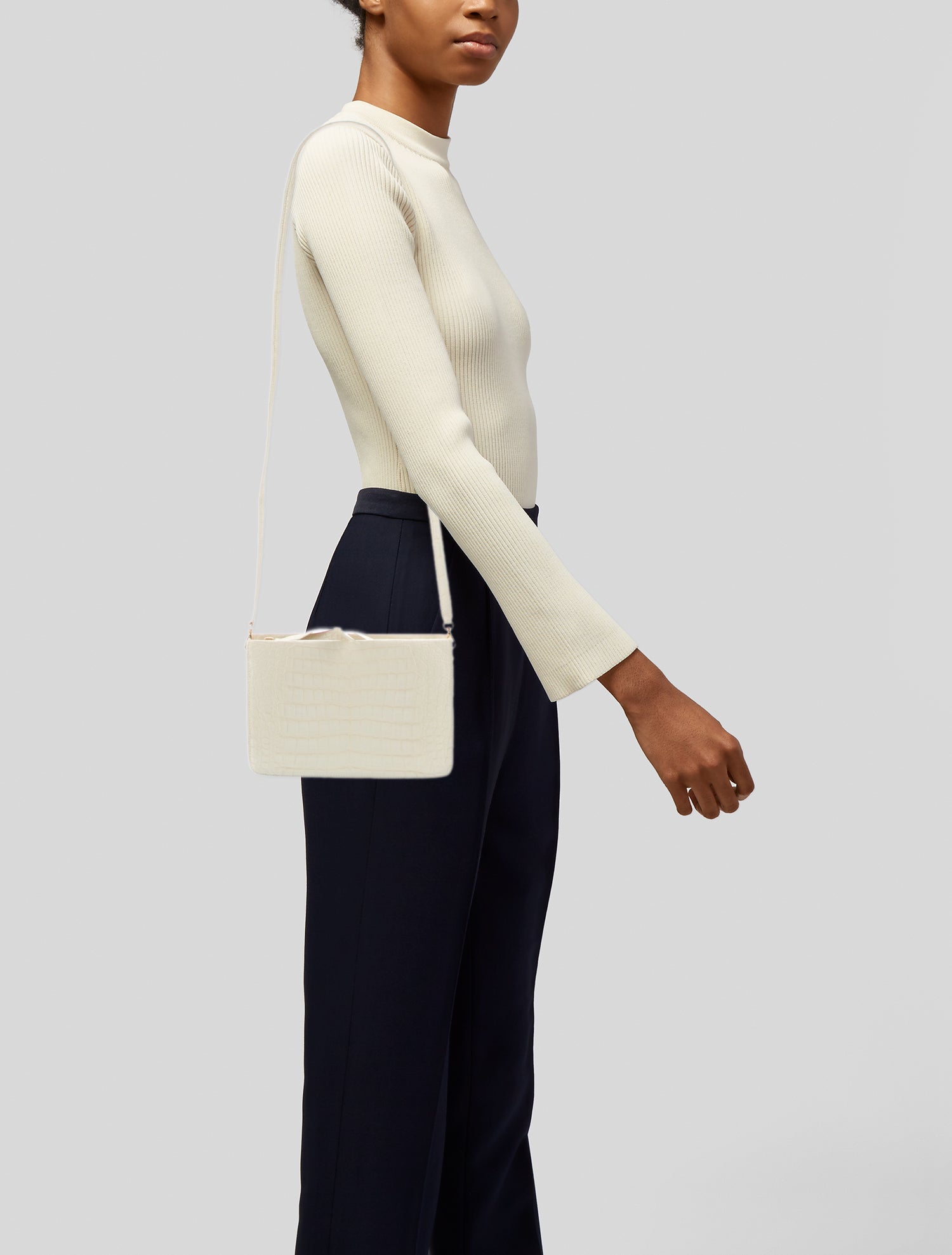 Nancy Gonzalez Embossed Leather Crossbody Bag