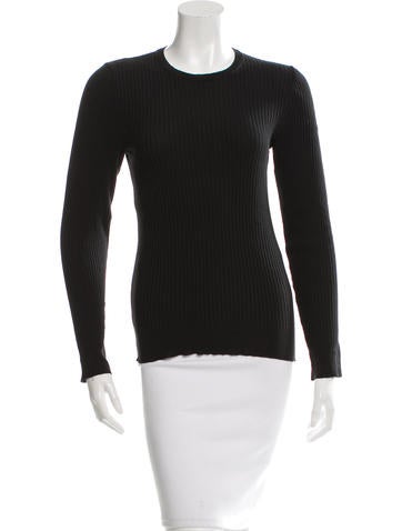 Narciso Rodriguez Rib Knit Long Sleeve Top