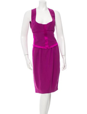 Narciso Rodriguez Silk-Trimmed Dress