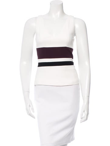 Narciso Rodriguez Tri-Color Sleeveless Top w/ Tags