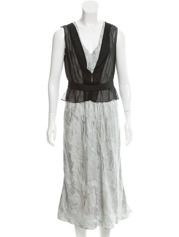 Narciso Rodriguez Devoré Layered Dress