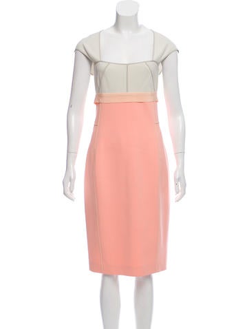 Narciso Rodriguez Dresses Sleeveless Colorblock Midi Dress S