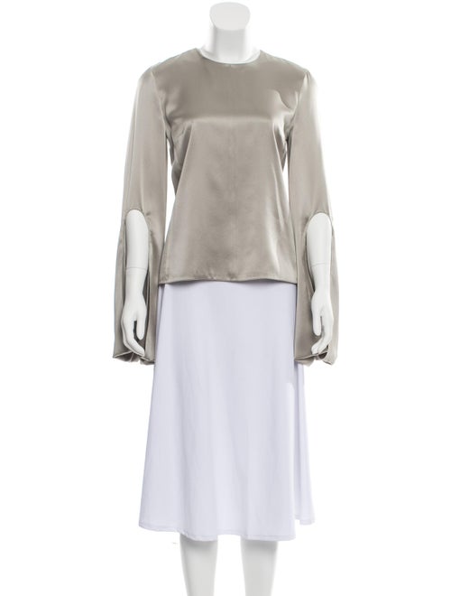 Narciso Rodriguez Silk Bell Sleeve Blouse