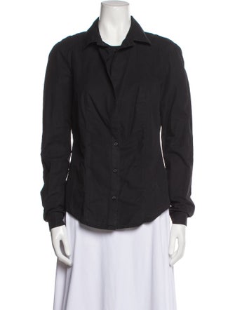 Narciso Rodriguez Long Sleeve Button-Up Top