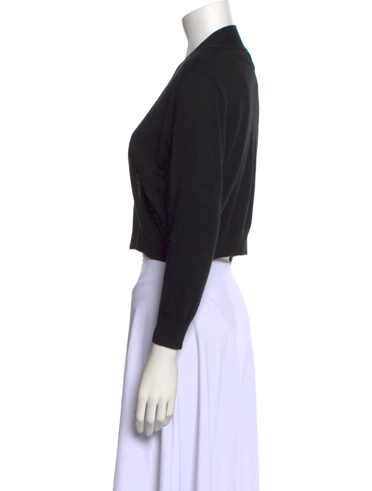 Narciso Rodriguez Merino Wool Plunge Neckline Sweater
