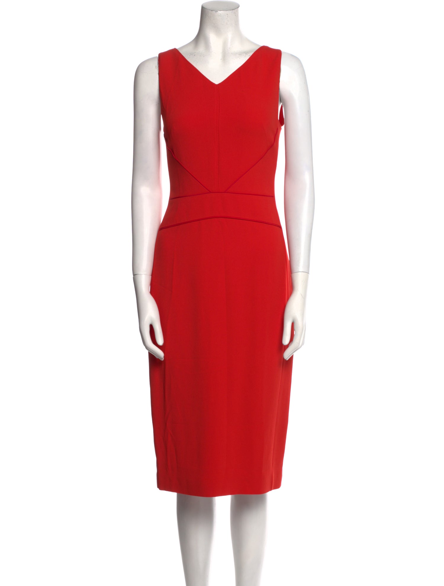 Narciso Rodriguez V-Neck Midi Length Dress