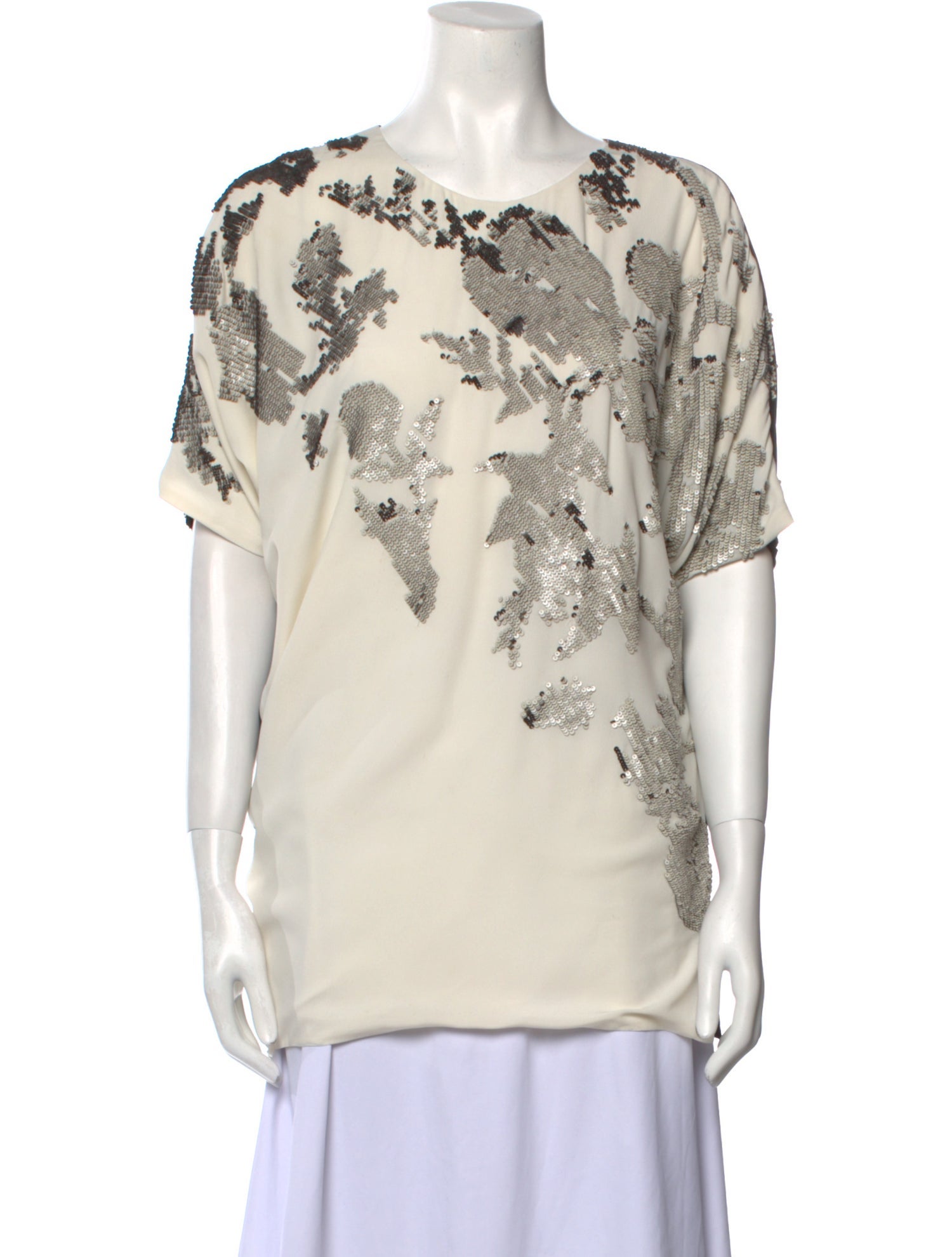 Narciso Rodriguez Silk Printed T-Shirt