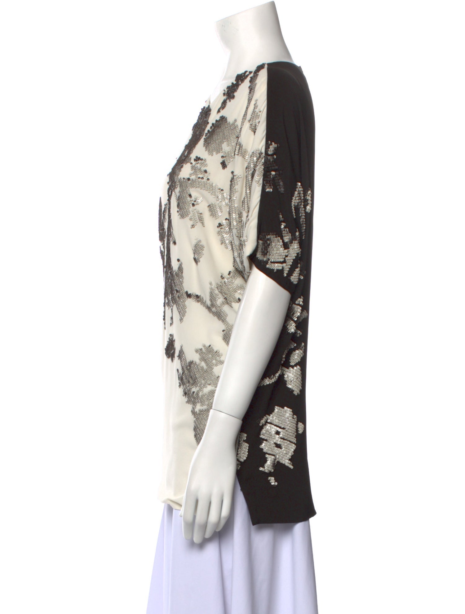 Narciso Rodriguez Silk Printed T-Shirt