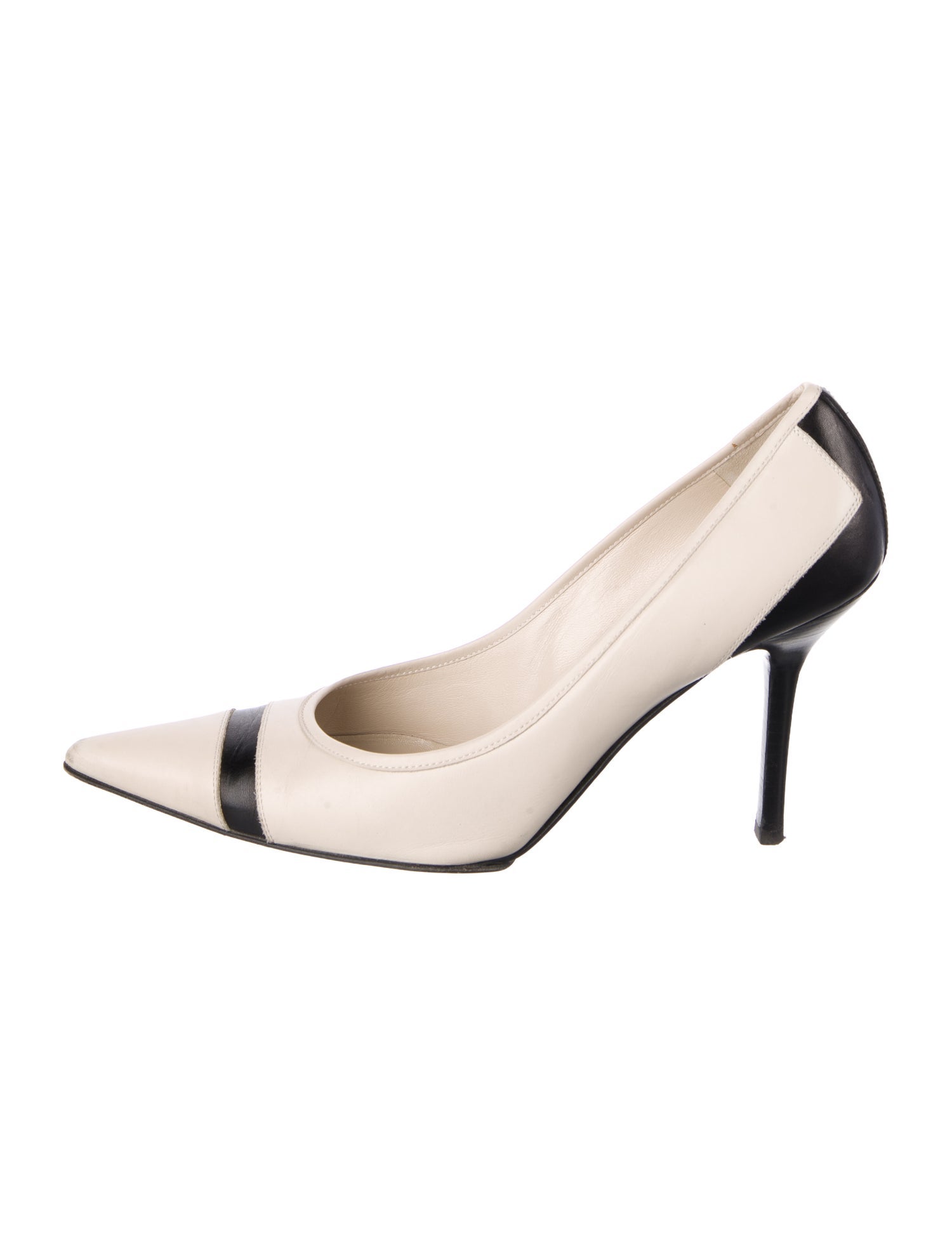 Narciso Rodriguez Leather Colorblock Pattern Pumps