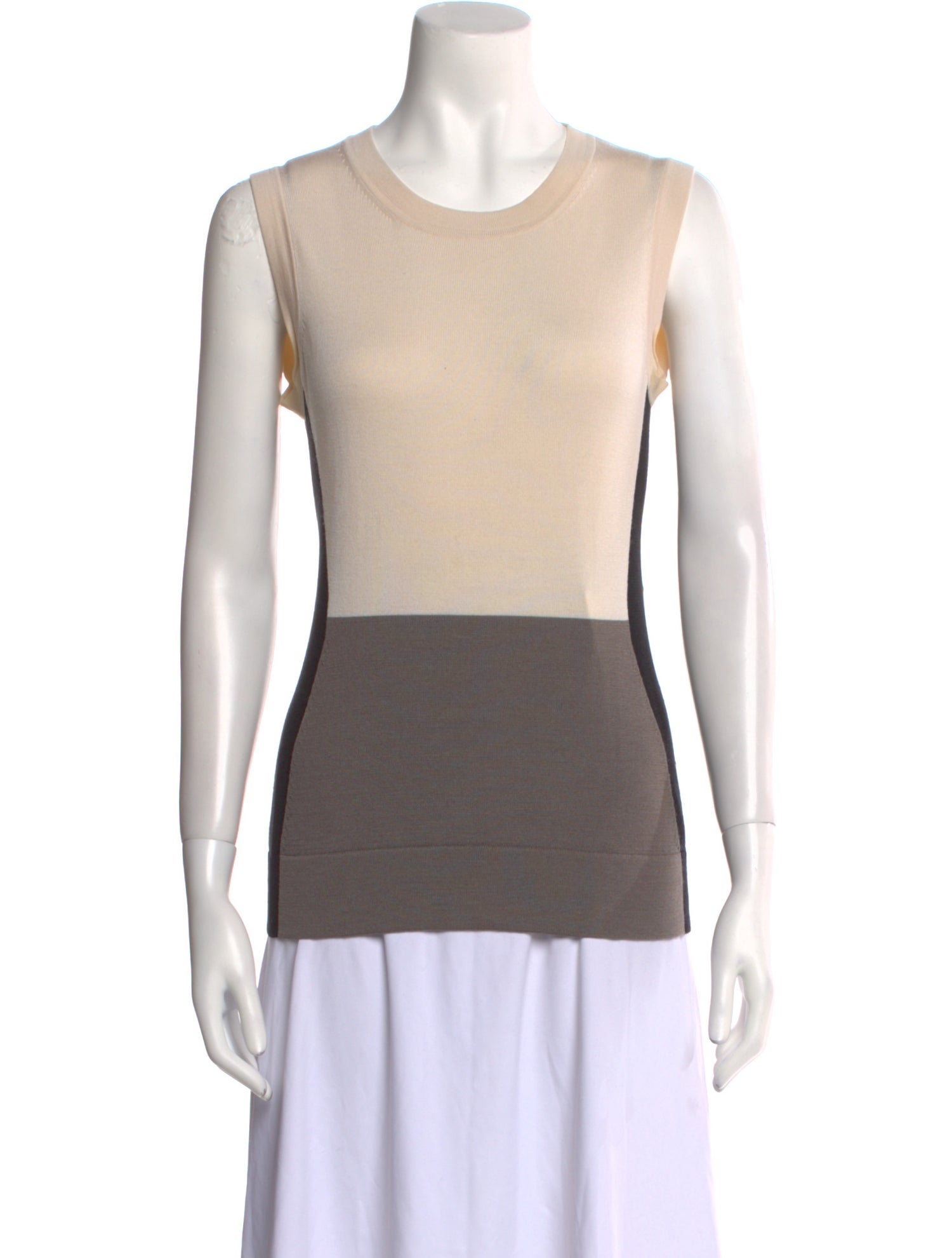 Narciso Rodriguez Wool Colorblock Pattern Sweater