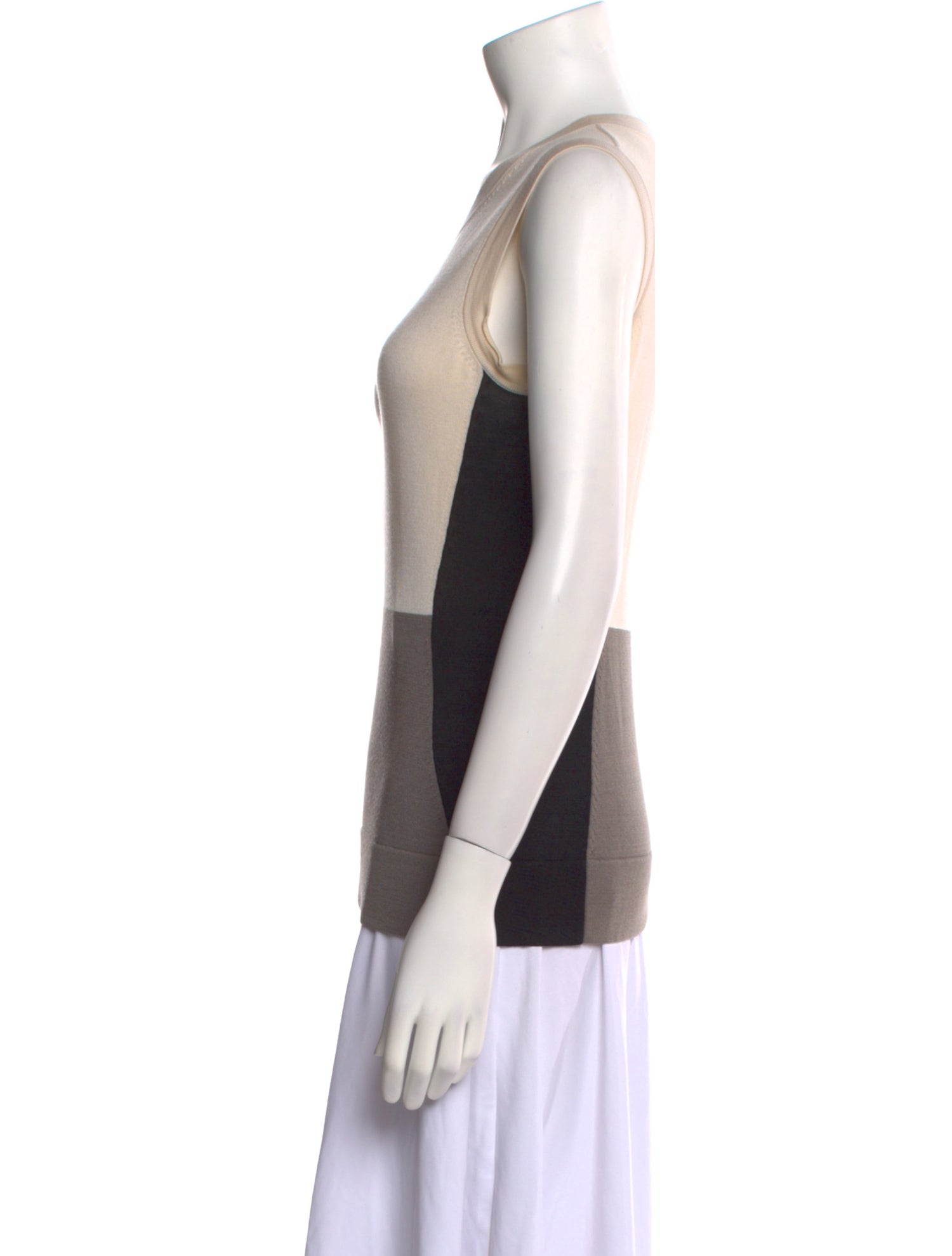 Narciso Rodriguez Wool Colorblock Pattern Sweater