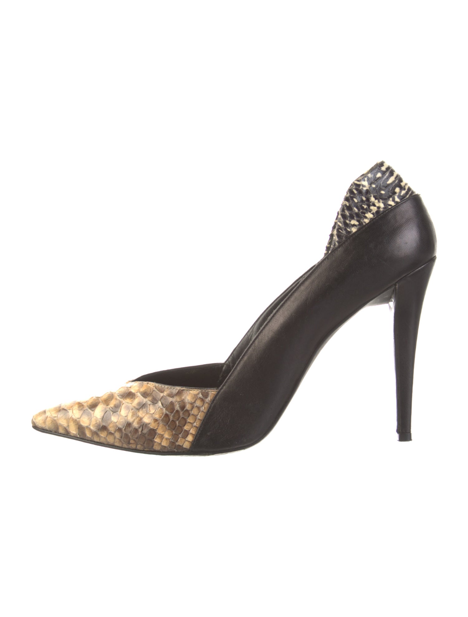 Narciso Rodriguez Leather Animal Print D'Orsay Pumps