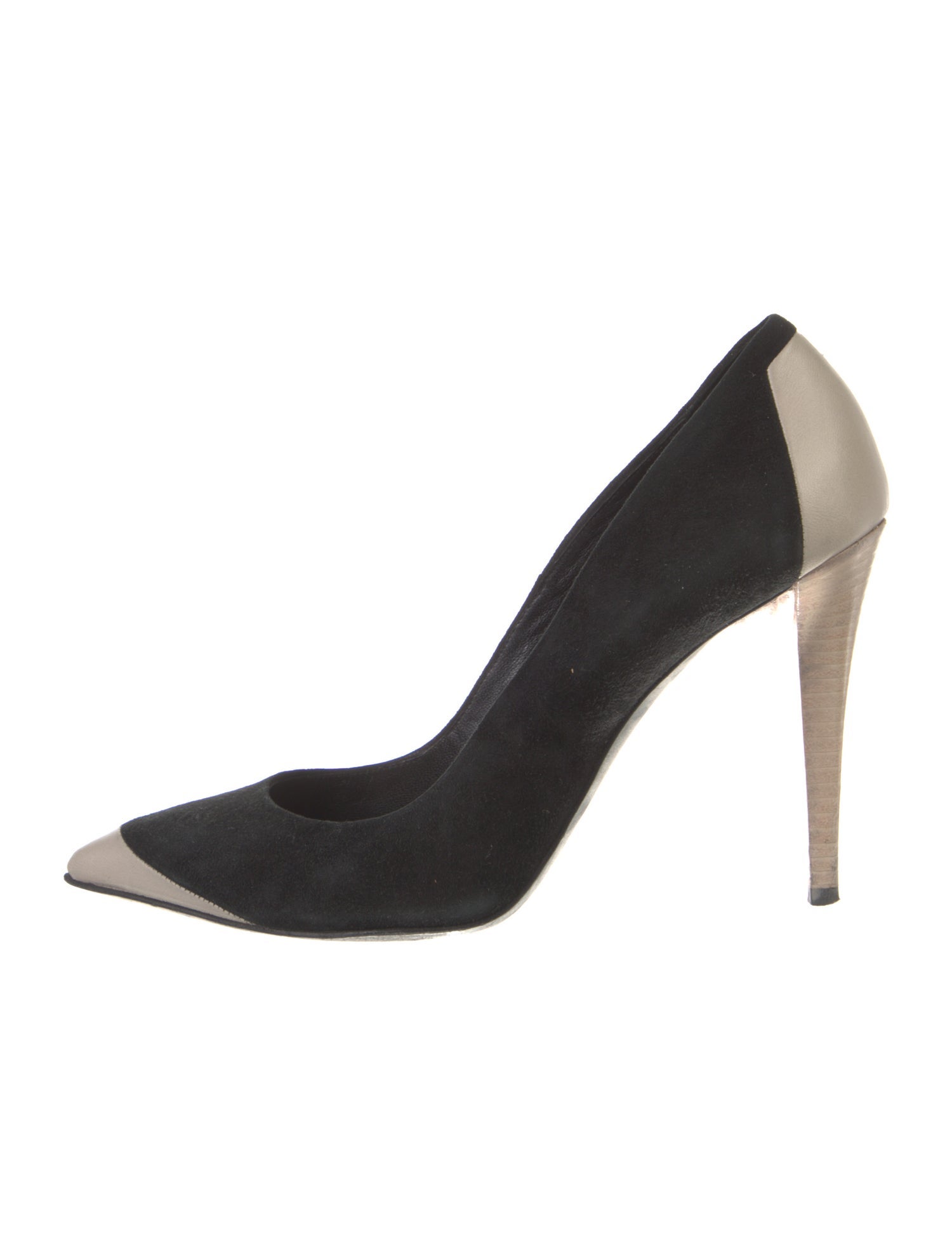 Narciso Rodriguez Suede Colorblock Pattern Pumps