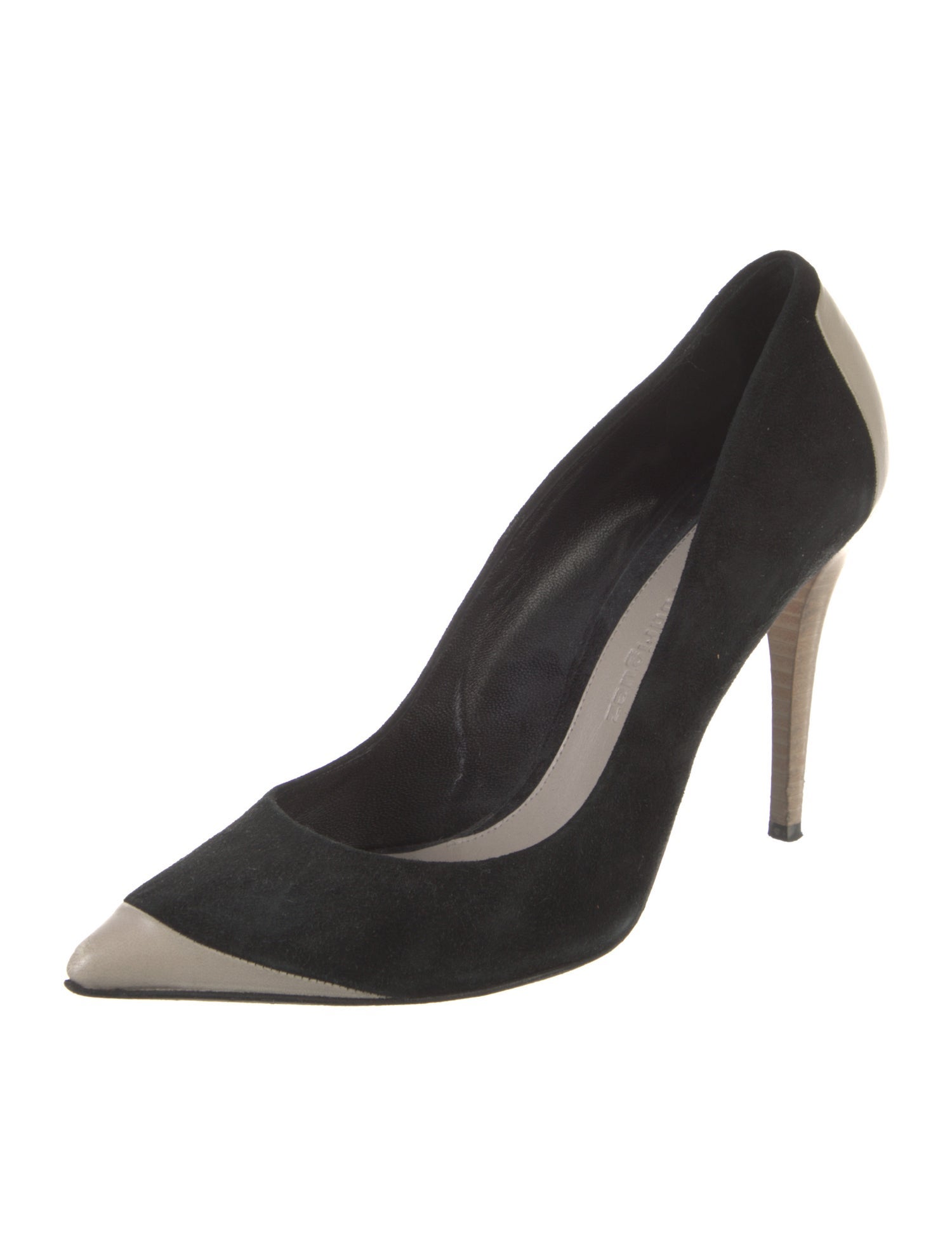 Narciso Rodriguez Suede Colorblock Pattern Pumps