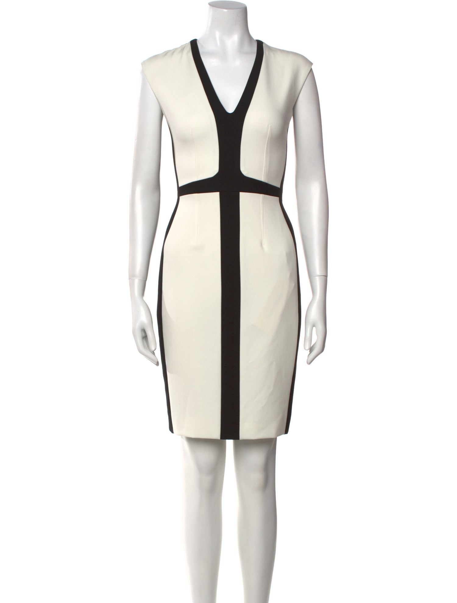 Narciso Rodriguez Colorblock Pattern Knee-Length Dress w/ Tags