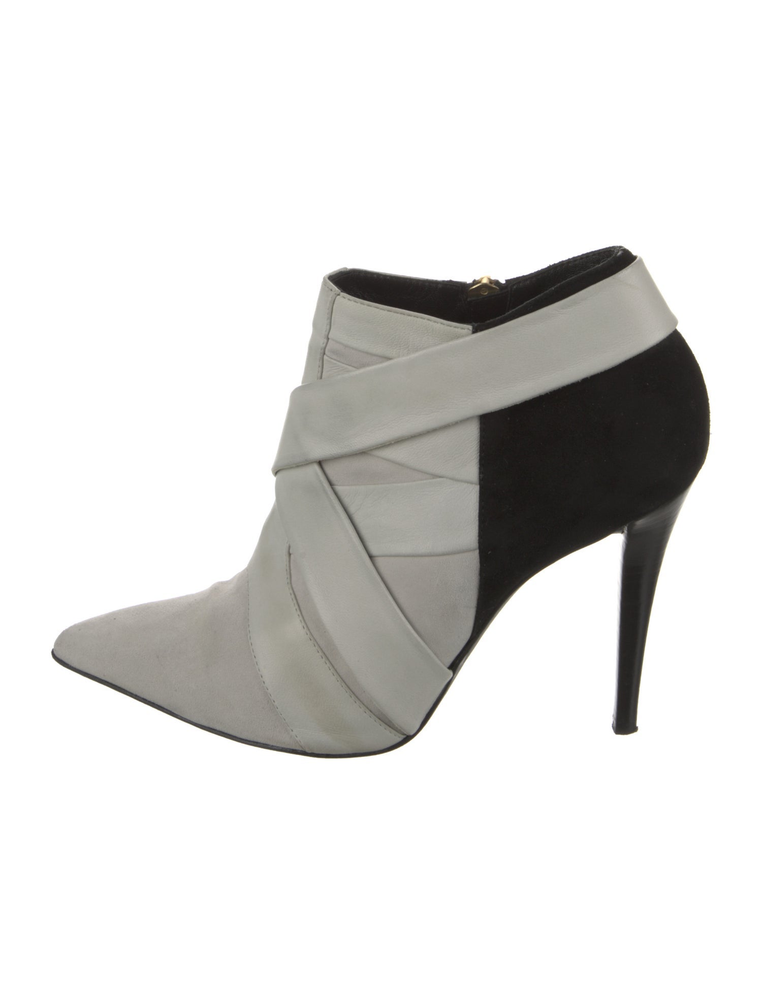 Narciso Rodriguez Suede Colorblock Pattern Boots