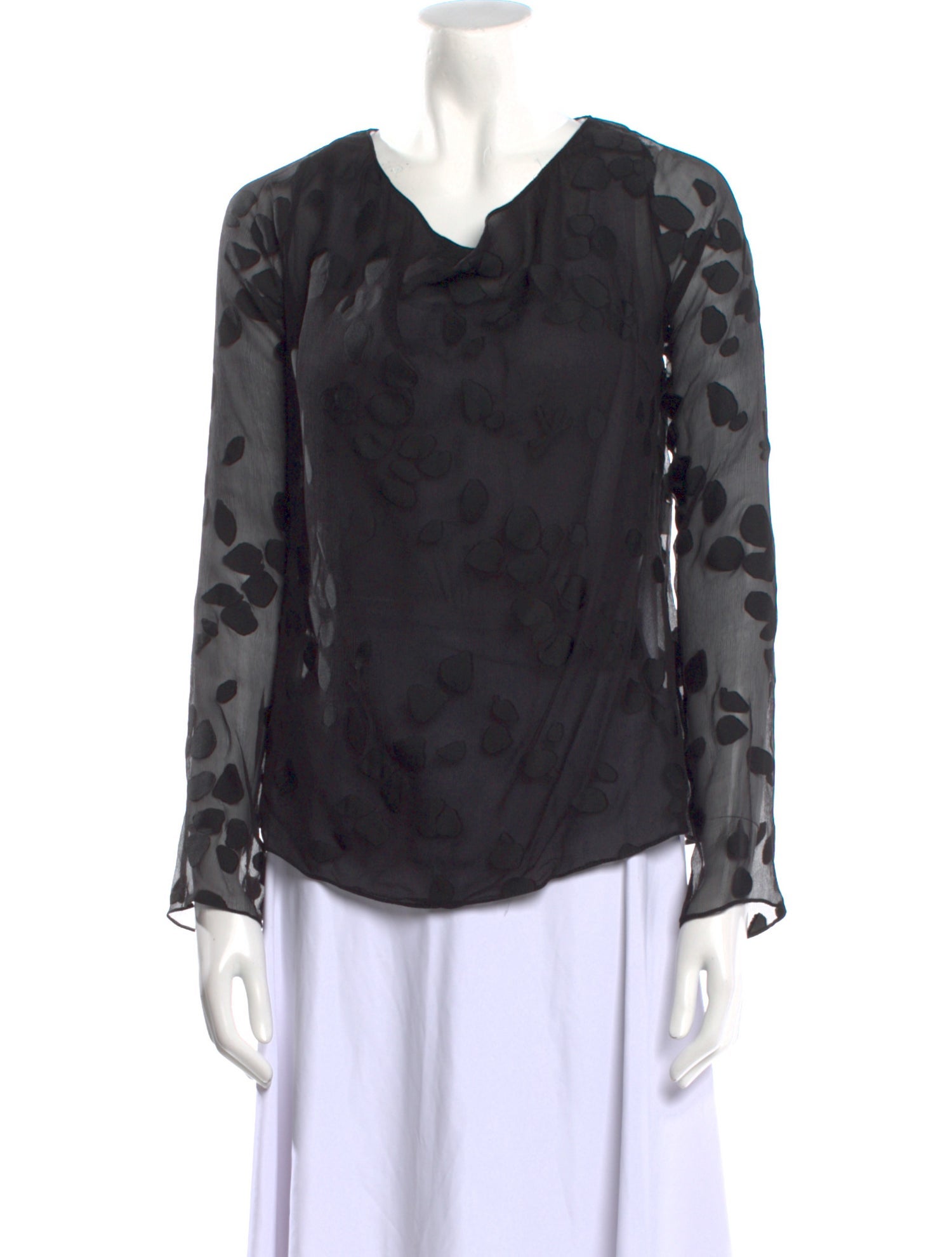 Narciso Rodriguez Lace Pattern V-Neck Blouse